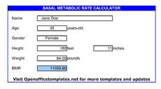 Basal Metabolic Rate Calculator Basal Metabolic Rate Calculator