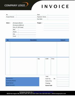 simple invoice template open office