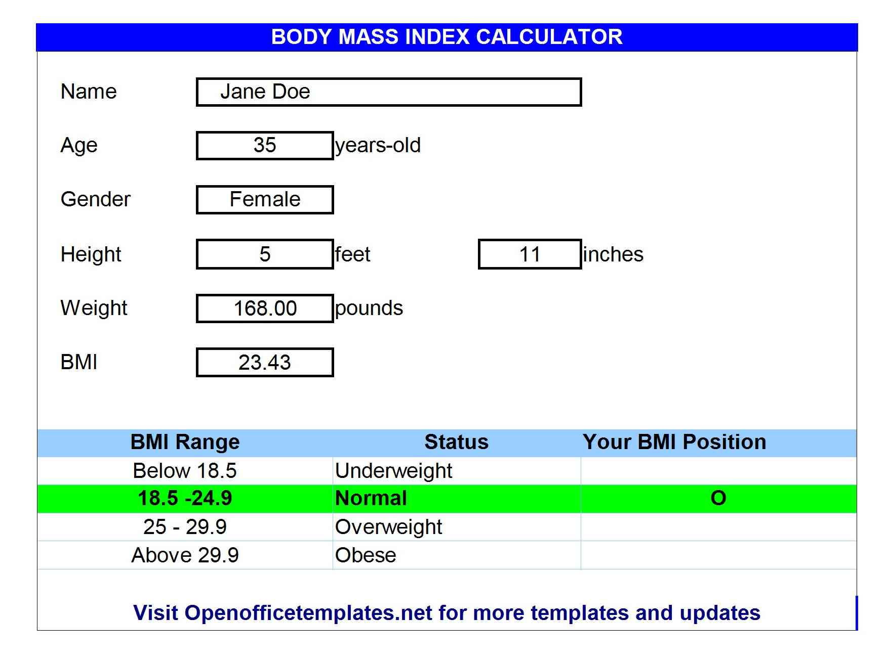 body mass index calculator nih